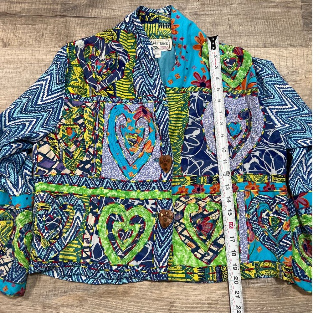 Westbrook Vintage Quilted Patchwork Heart Print J… - image 4